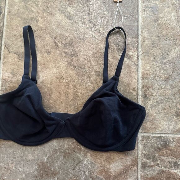 Skims Cotton Jersey T-shirt Bra Soot Size 32DD - Picture 6 of 9